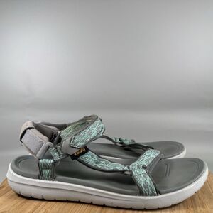 Teva Sanborn Mia Sandal Grey Green Strap Casual LifeStyle Womens Size 11